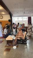 HH Swamiji's departure from SCM Bangalore (16 July 2026). Picture Courtesy: Shri Chandrashekhar Padubidri